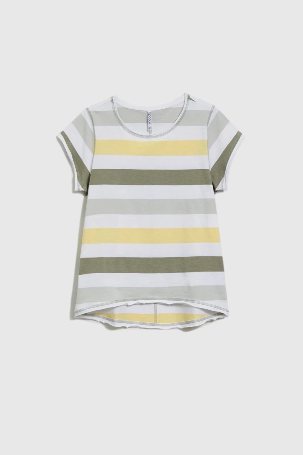 Marisse White Striped Cotton T-Shirt