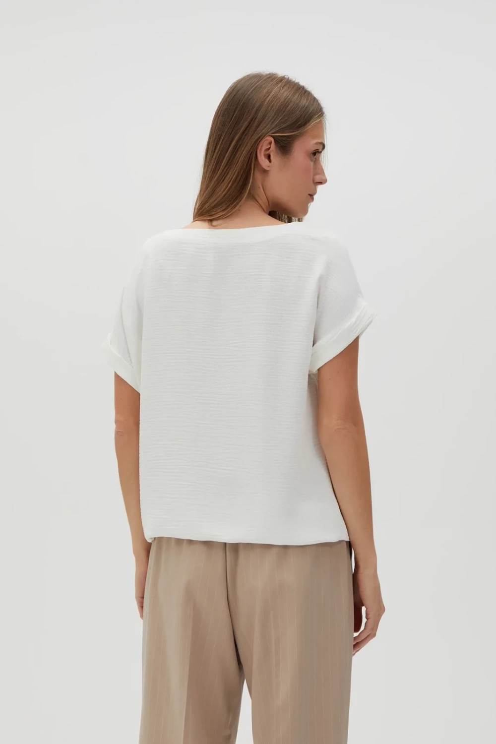 Marisse Women's Shirt L-Ko-4629 Off White