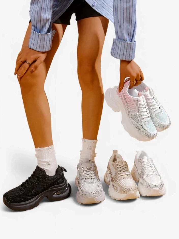 Resti Women's Sports Sneakers with Rhinestones Bloss