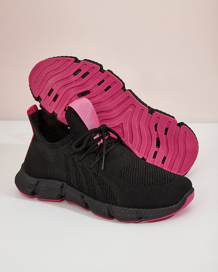 Resti Black and fuchsia women&#039;s sports shoes Bommgi - Footwear