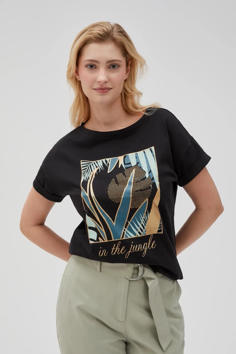 Marisse Women's T-Shirt L-Ts-4633 Black