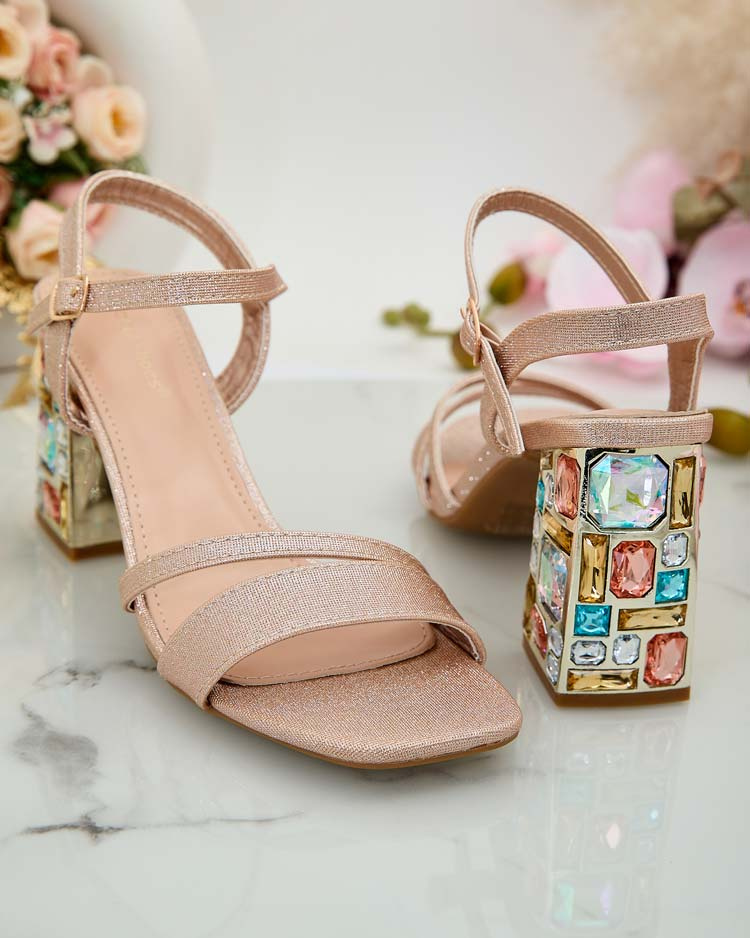 Resti Women's Solepte rhinestone post sandals