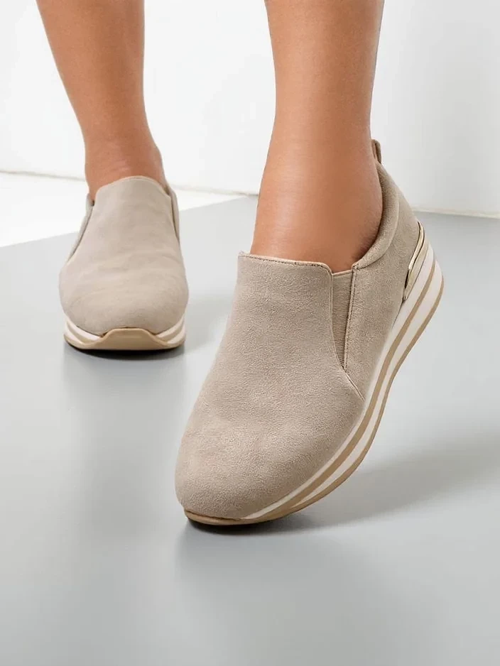 Resti Women's eco suede loafers Rabbite