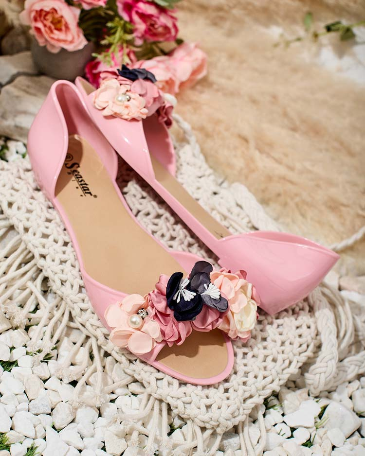 Resti Rubber ballerinas with flower Koddies