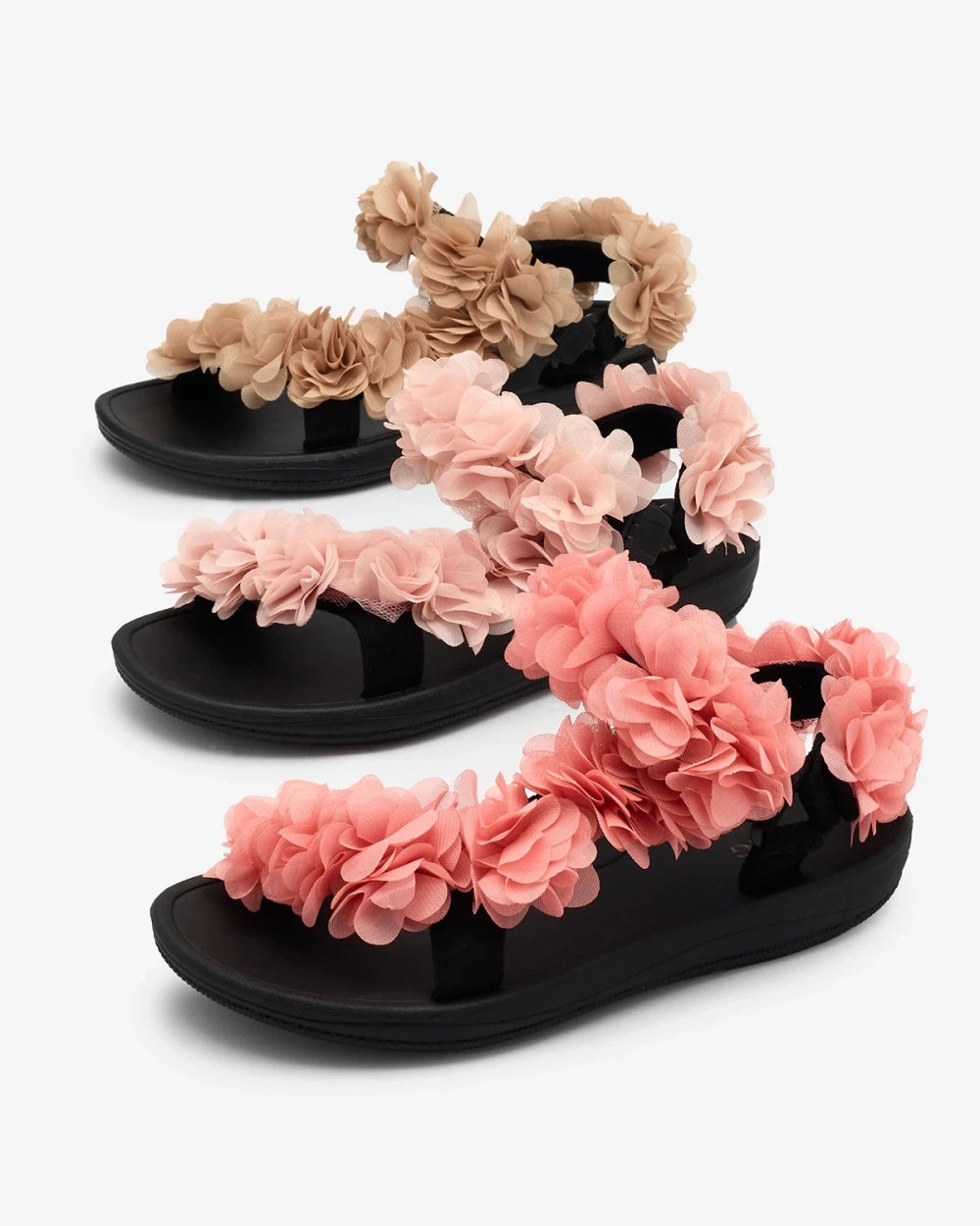 Resti Pink women&#039;s sandals with flowers Alferroy