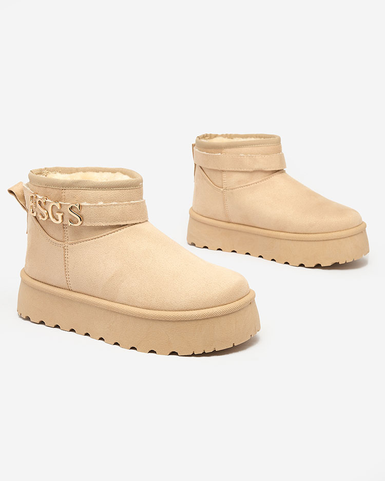 Resti Light brown women&#039;s shoes a&#039;la snow boots with ornament Parisela