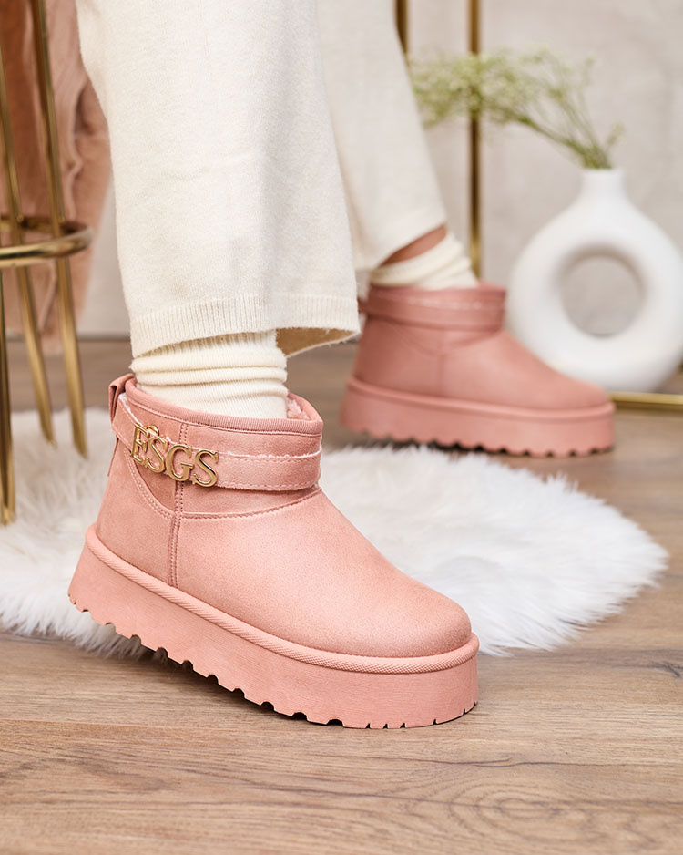 Resti Light brown women's shoes a'la snow boots with ornament Parisela