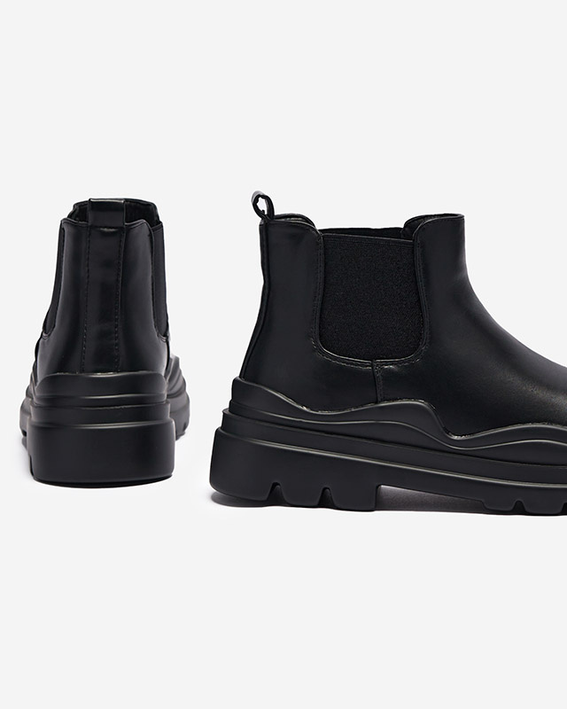 Resti Women&#039;s black slip-on boots on a thicker Beja sole - Footwear
