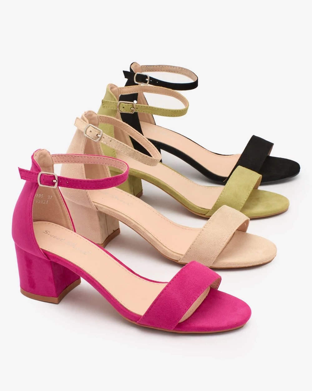 Resti Green women's low stiletto sandals Mesteri