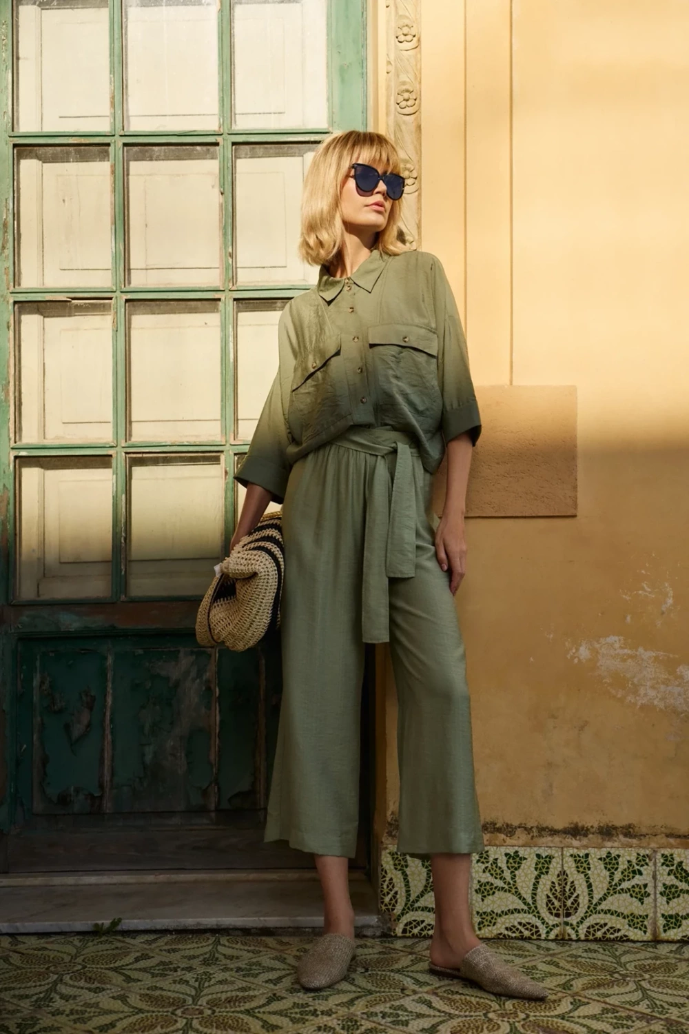 Marisse Women's Trousers L-Sp-4624 Olive