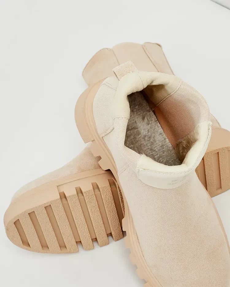Resti Eco-suede women&#039;s boots on a post Amie