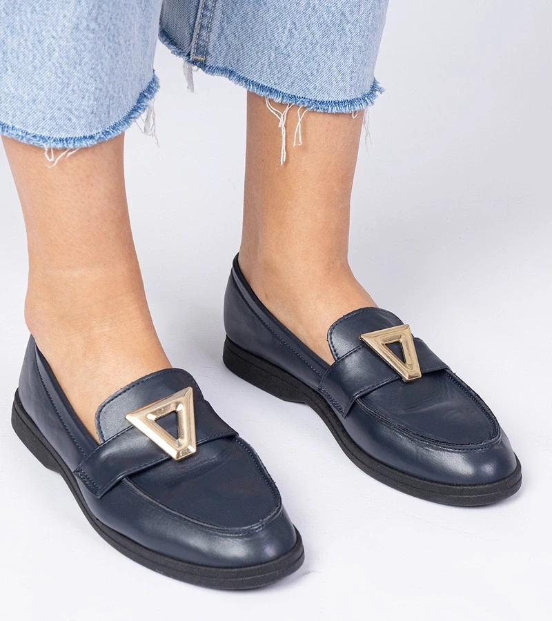 Gemre Pantofi damă bleumarin cu ornamente elegante Viletta