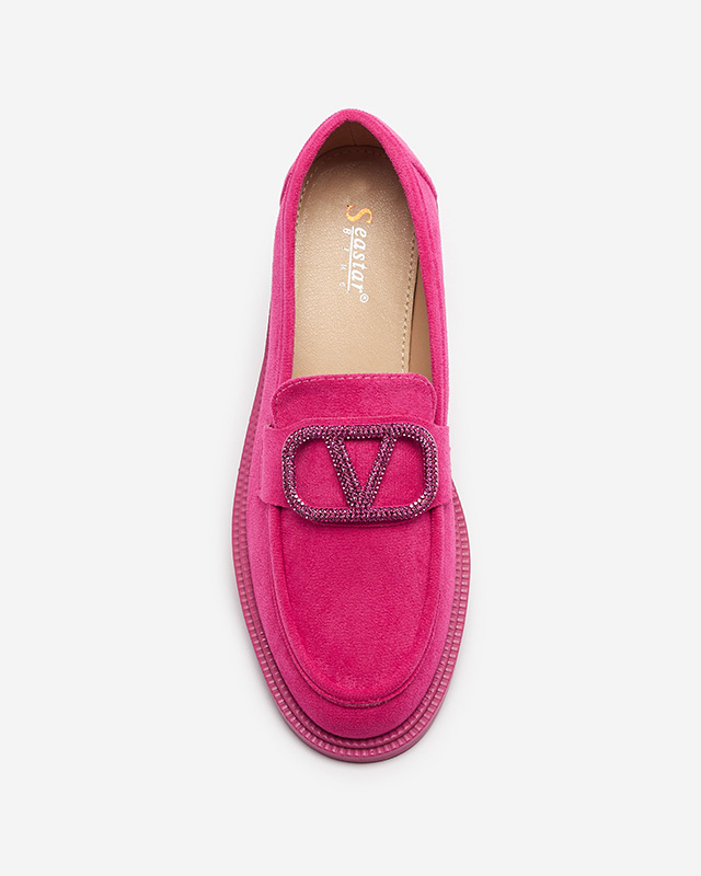 Resti Fuchsia women&#039;s moccasins with decoration Fogras- Footwear