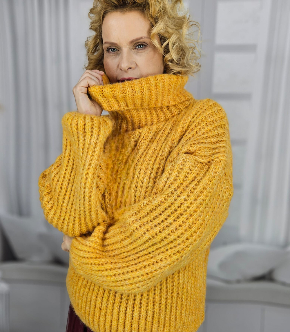 Pri Warm women's turtleneck sweater oversize thick weave nice soft LAPONIA