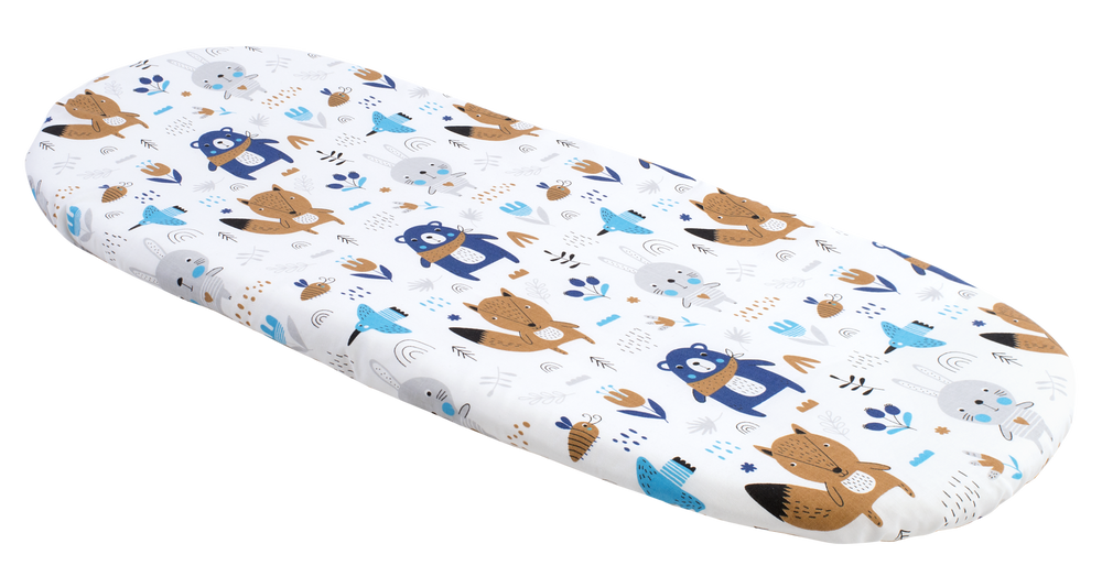 Medi Partners Fitted sheet for a stroller – cotton – Animals in the forest