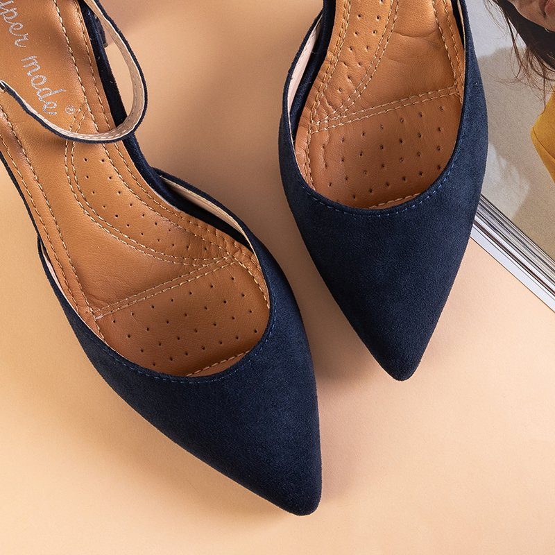 Resti Navy blue women's sandals on the post by Rumil - Footwear