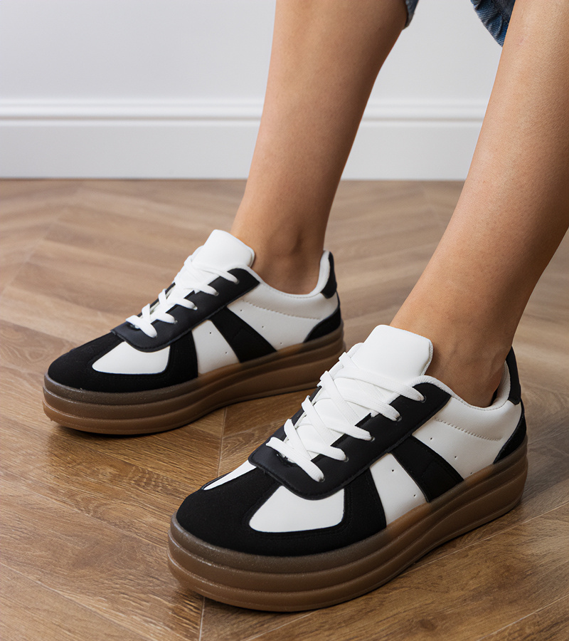 marka niezdefiniowana Adidași negri de damă pe platformă Serila