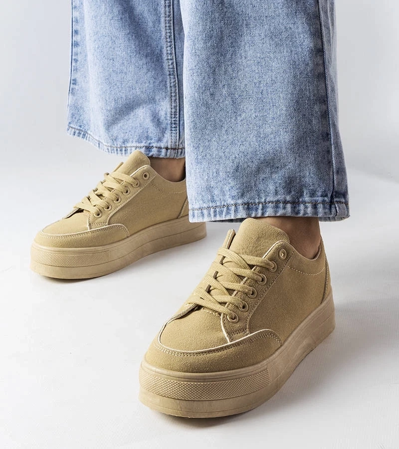 Gemre Adidași cu platformă bej de Amathymes