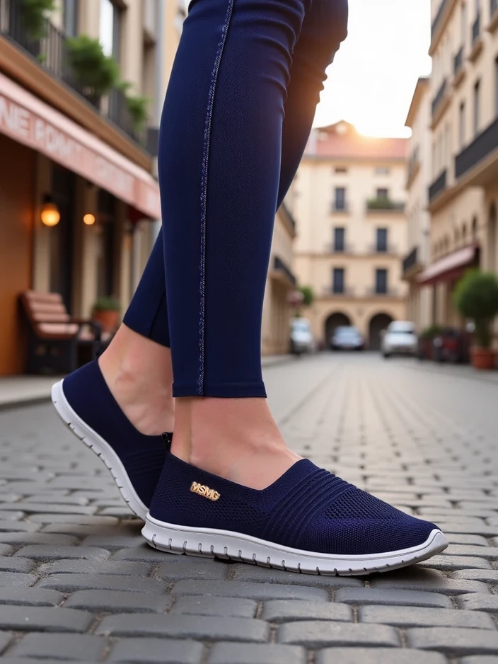 Resti Womens sports moccasins Sortpes