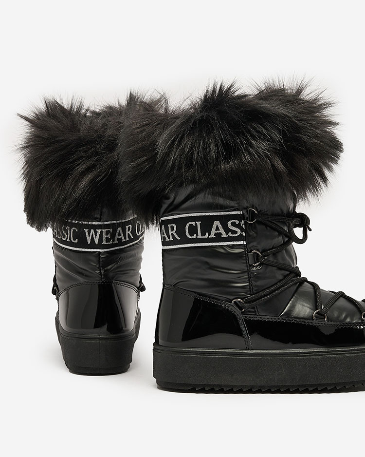 Resti Lace-up boots a'la snow boots with fur Heccti