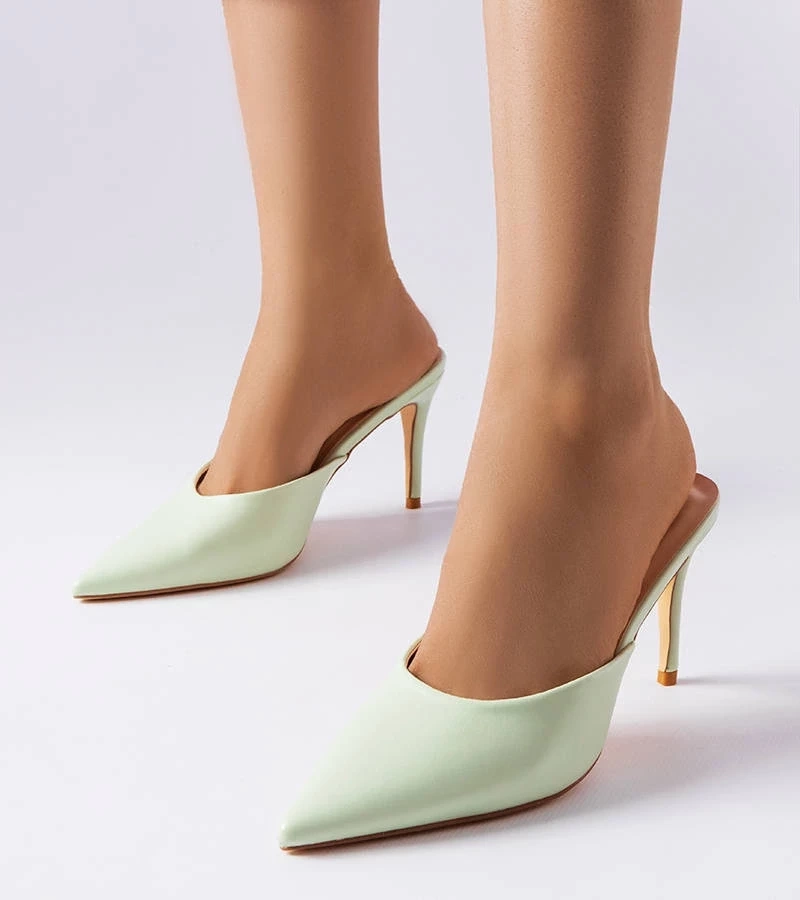 D/CEO Orange neon Lorine stiletto pumps