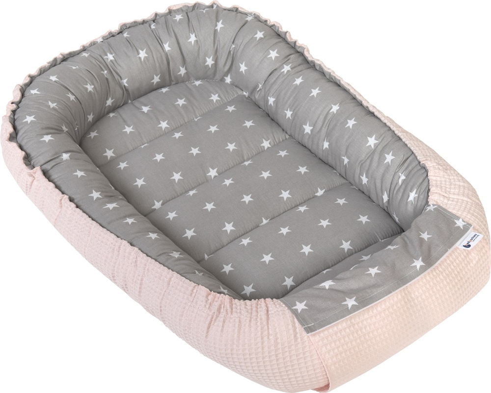 Medi Partners Baby cocoon/nest – Waffle – Stars + light pink Waffle