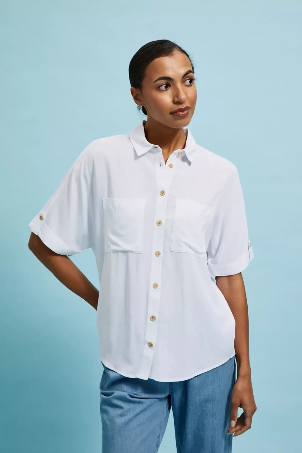 Marisse Women&#039;s Shirt L-Ko-4322 White