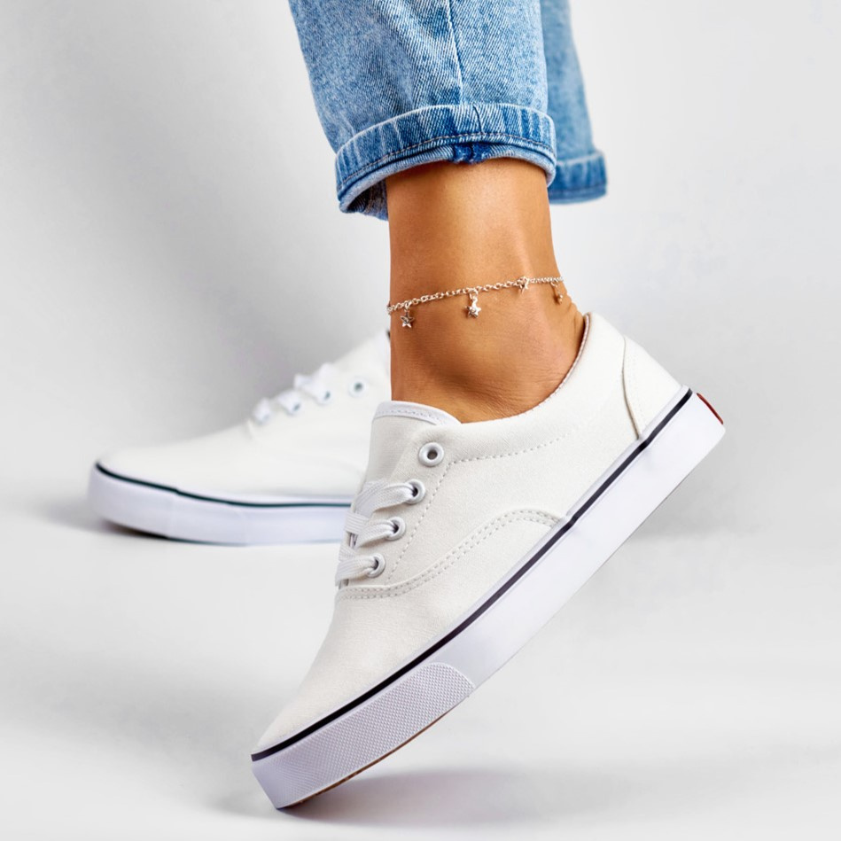 primohurt Klasyczne białe trampki damskie