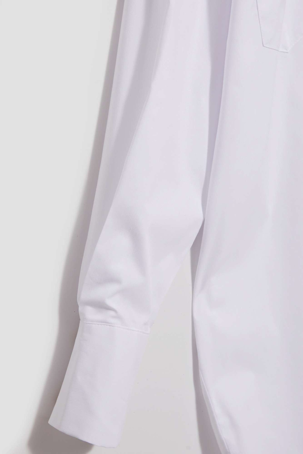 Marisse Oversized Shirt With Gold Buttons, White