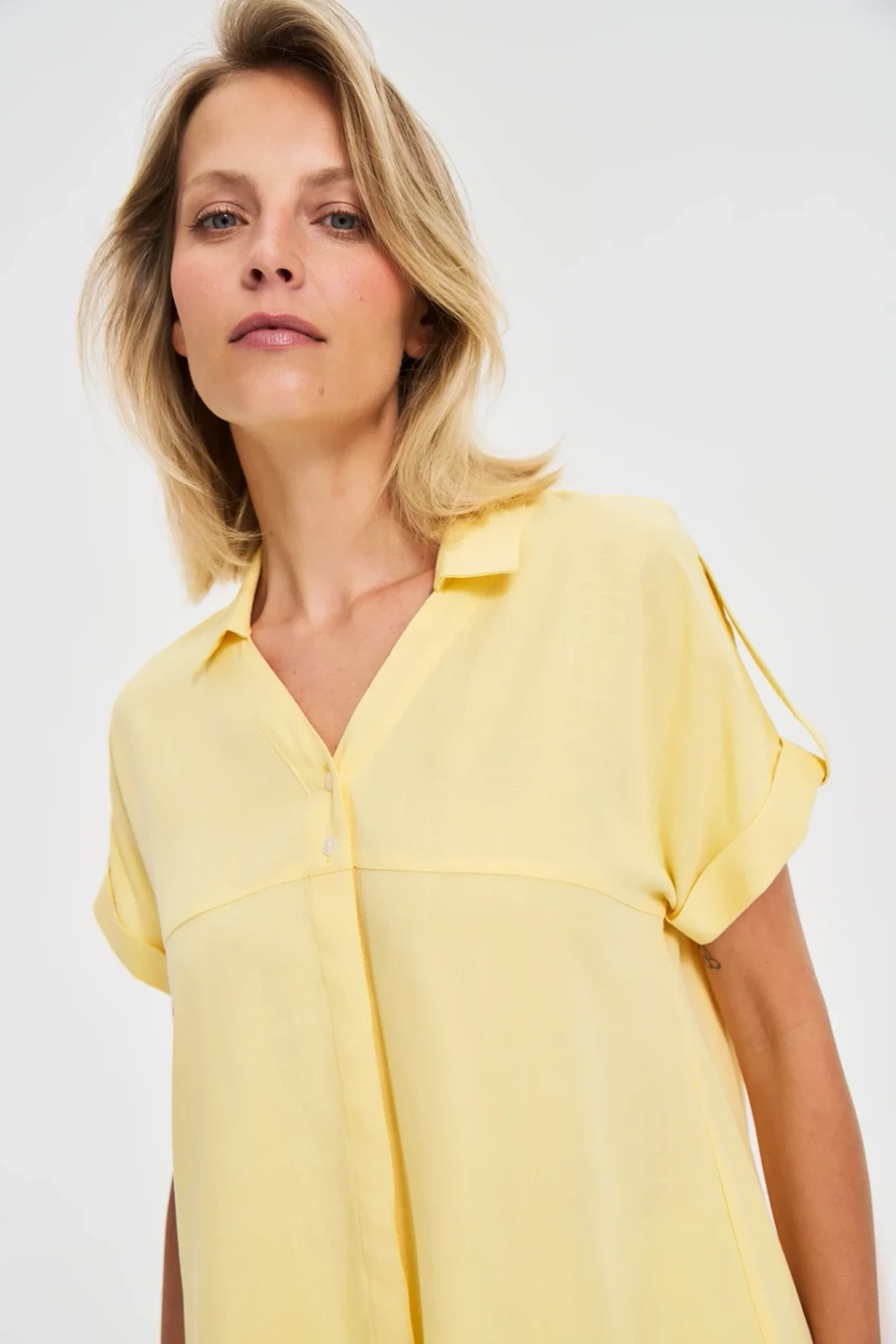 Marisse Yellow Viscose Shirt