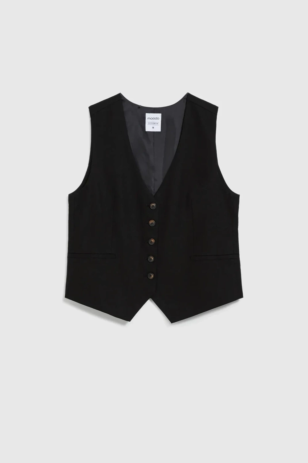 Marisse Black Linen Vest