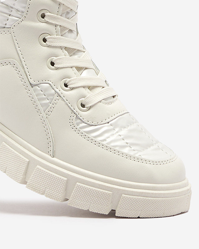 Resti Cream women&#039;s non-insulated bagger boots Qertera- Footwear