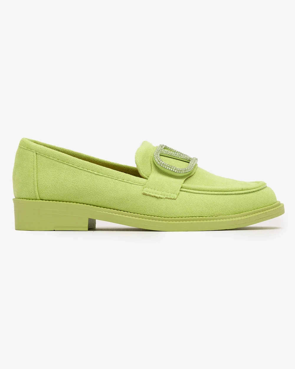 Resti Women&#039;s lime green moccasins with ornament Fogras