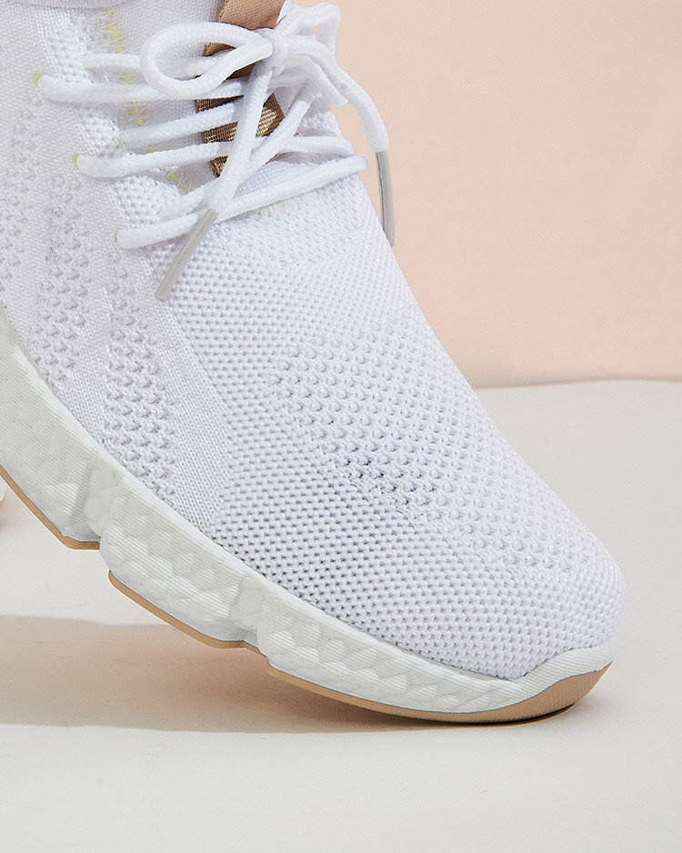 Resti White and beige women&#039;s sports shoes Baym - Footwear