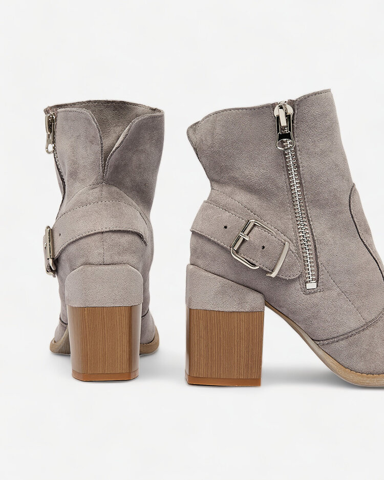 Resti Grey eco-suede women&#039;s high stiletto boots Acimra