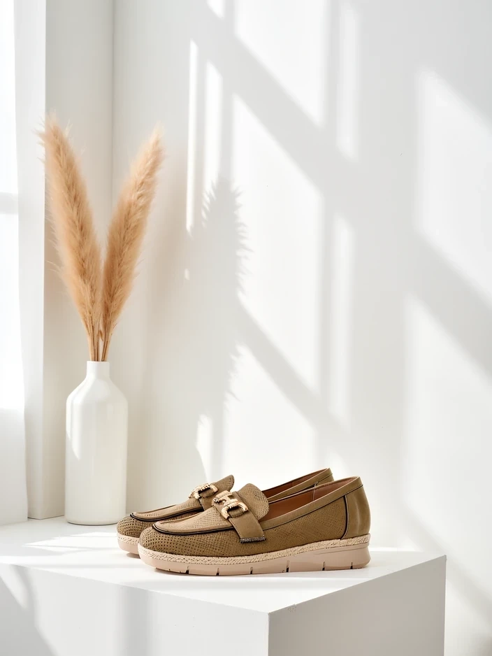 Resti Women’s flats with a decorative accent on the toe