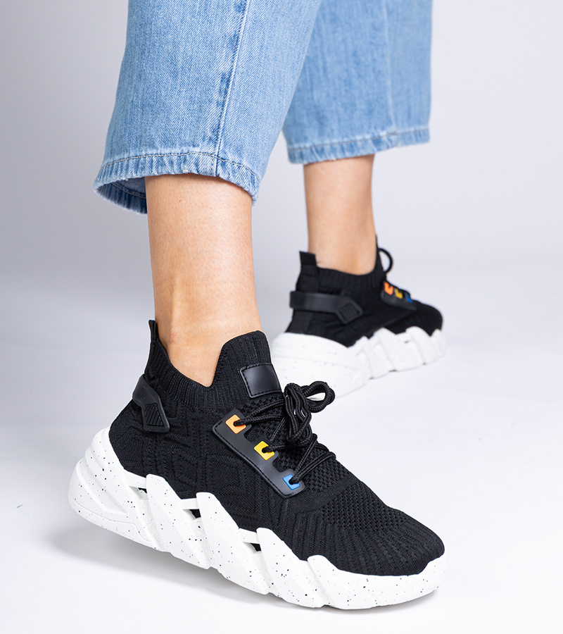 Gemre Adidași sport negri cu talpă masivă Sally