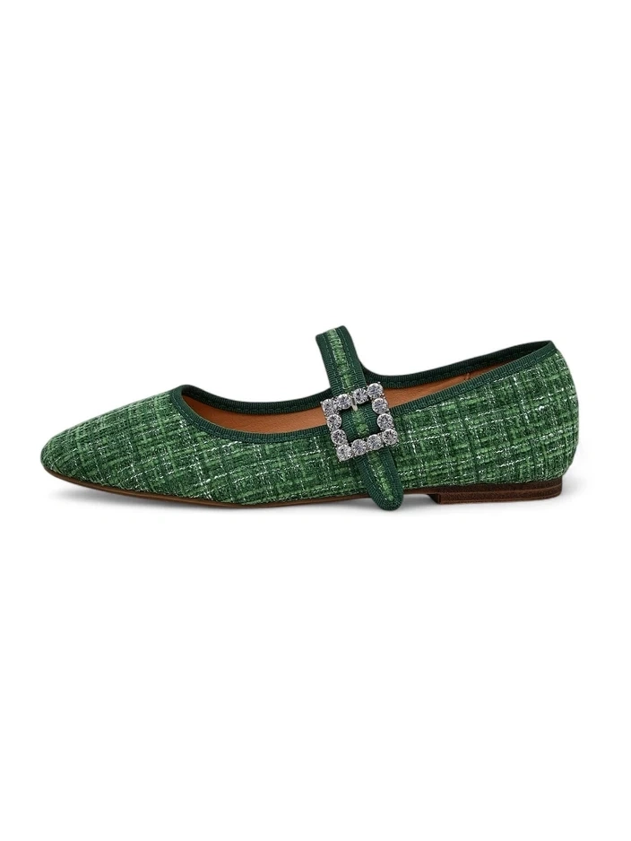 Resti Women&#039;s checkered ballet flats with a buckle and strap Riffos