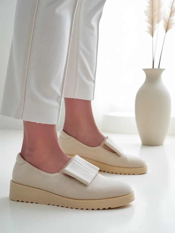 Resti Ladies&#039; moccasins on a low wedge Qomman