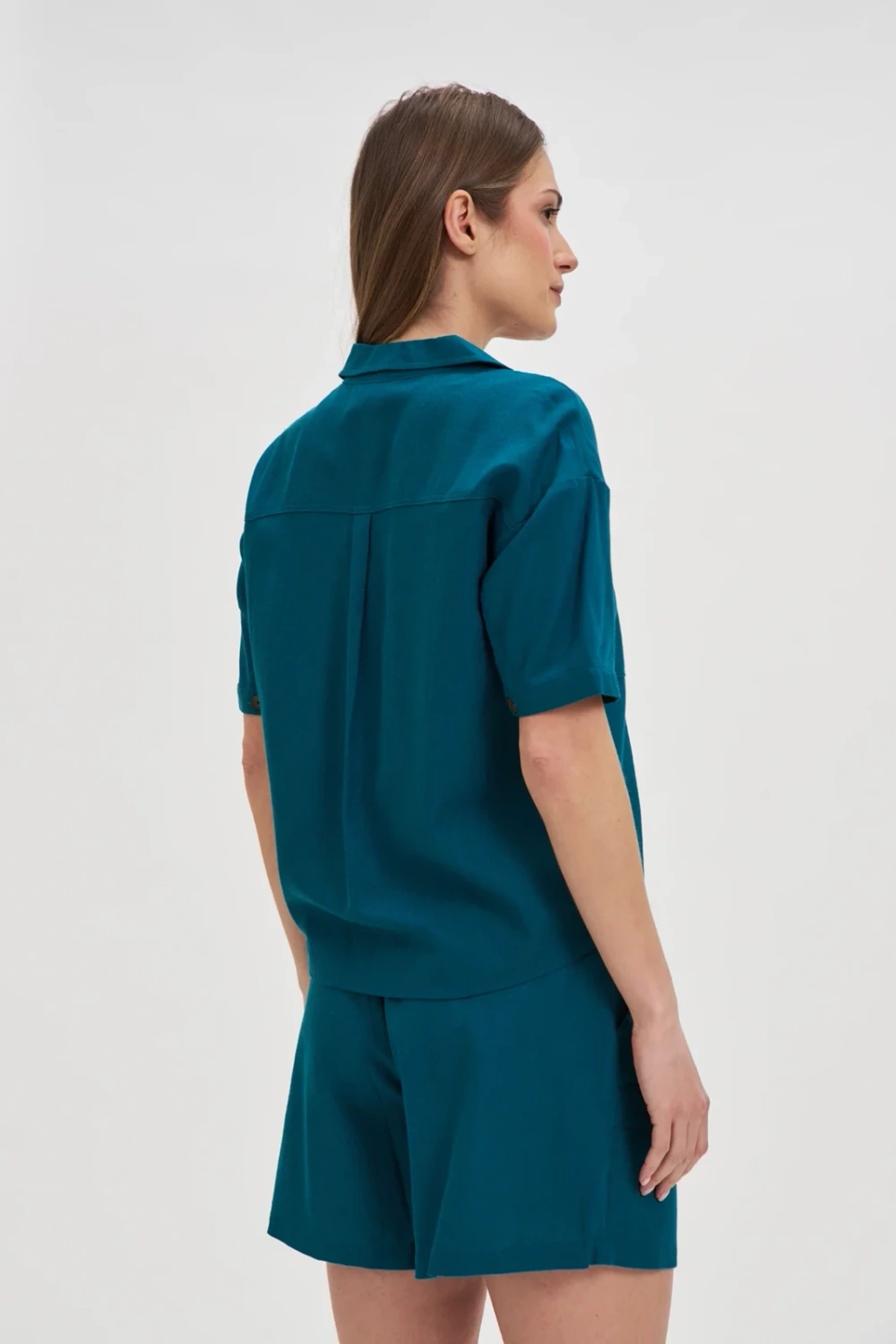 Marisse Green Viscose And Linen Shirt