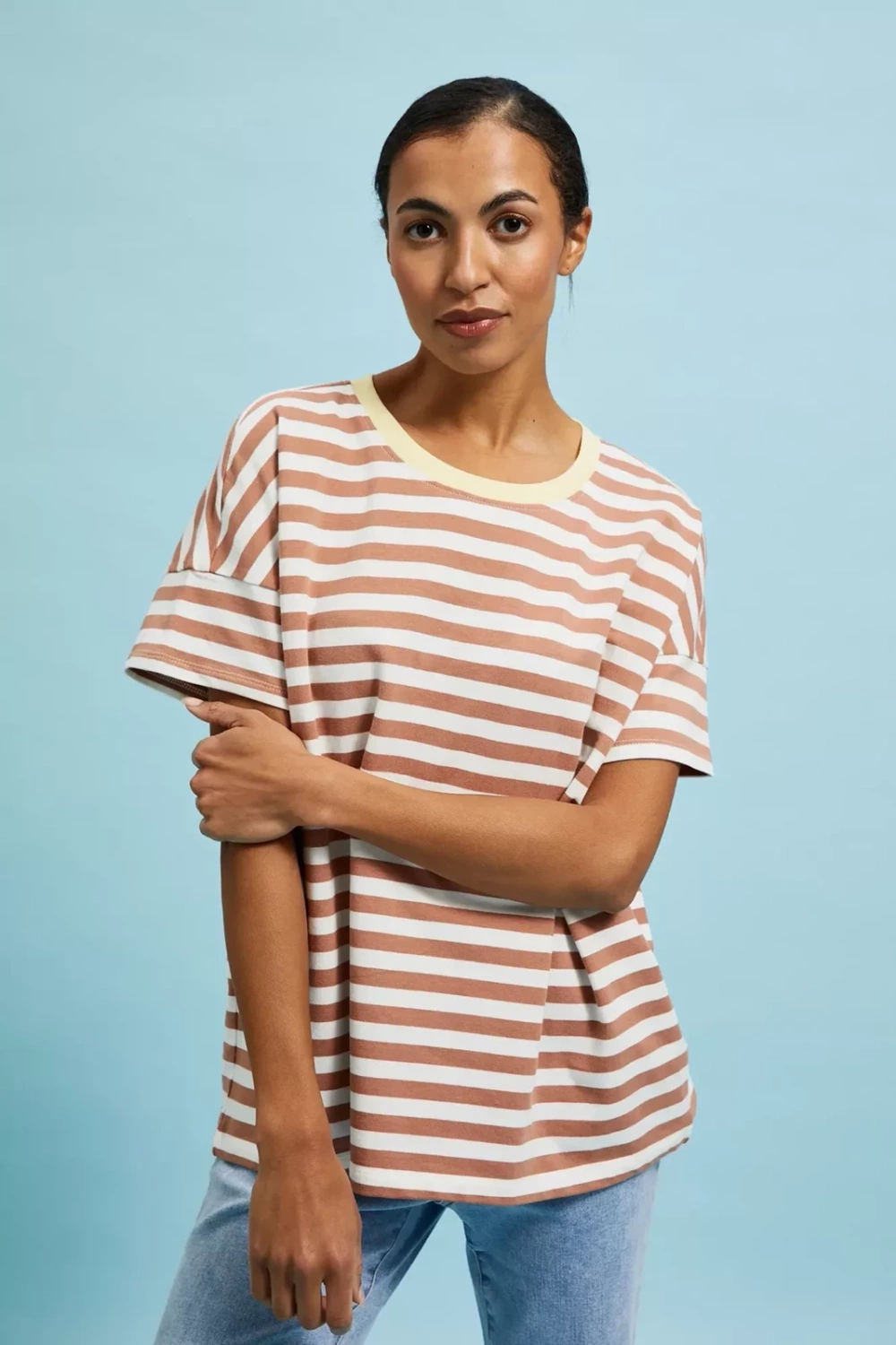 Marisse Women's Sweatshirt L-Bl-4303 L.Brown