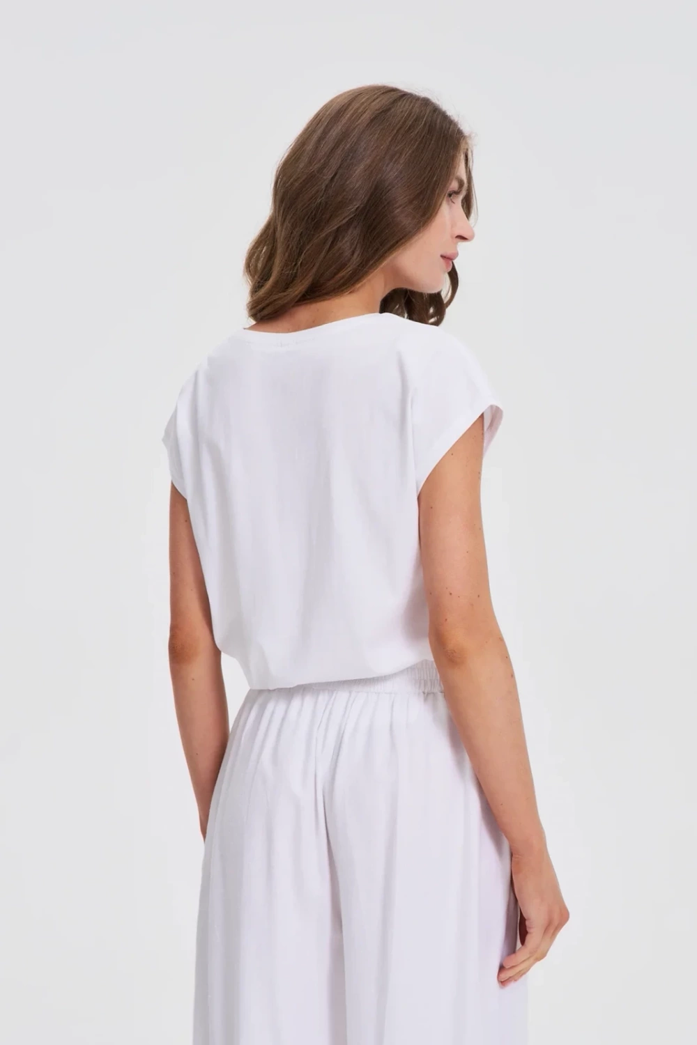 Marisse White Cotton Blouse