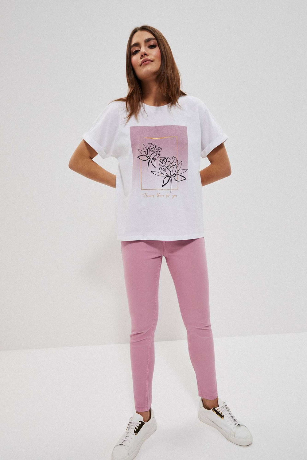 Marisse Plain Trousers L-Sp-3706 D.Rose