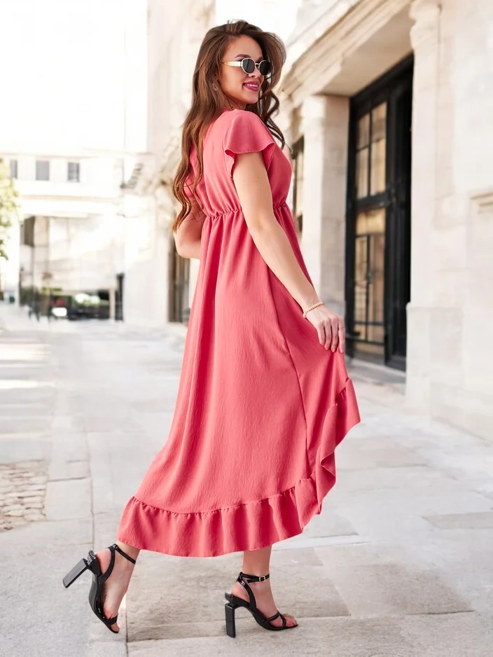 Resti Women's midi dress with an asymmetrical hem