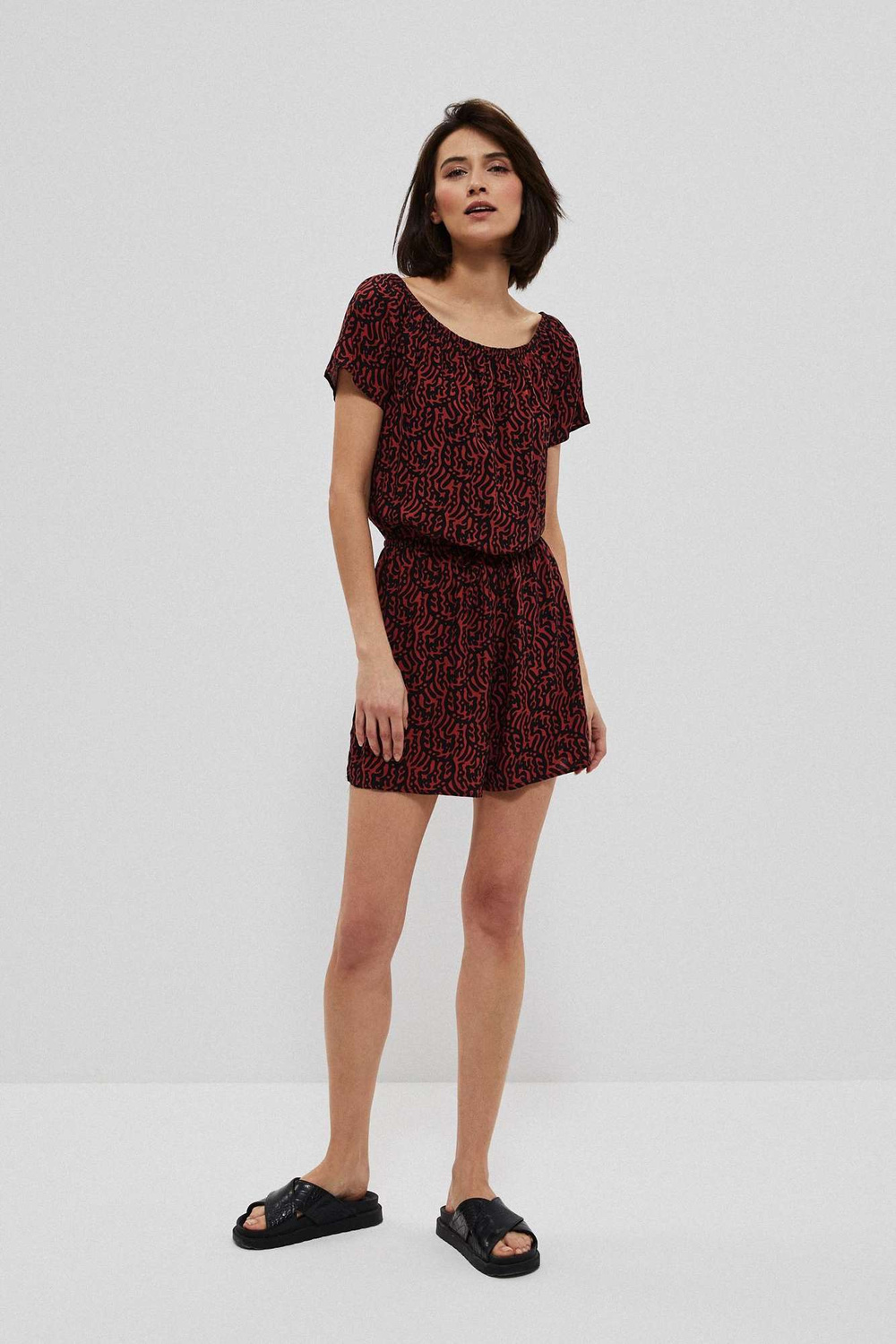 Marisse Short Viscose Jumpsuit L-Su-3753 Magma