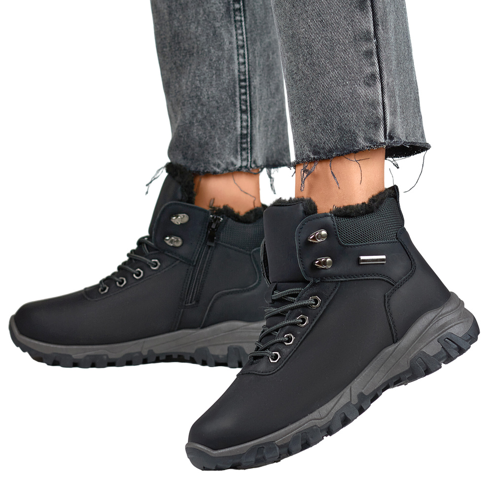 primohurt Wysokie buty trekkingowe czarne damskie buty w góry