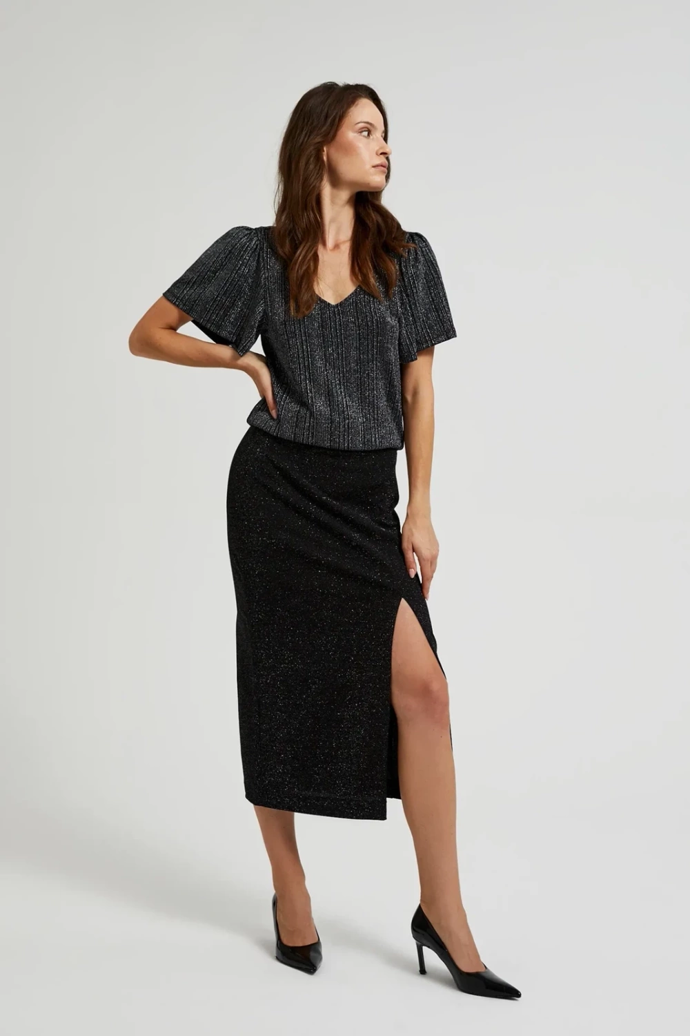 Marisse Women's T-Shirt Z-Ts-4528 Silver