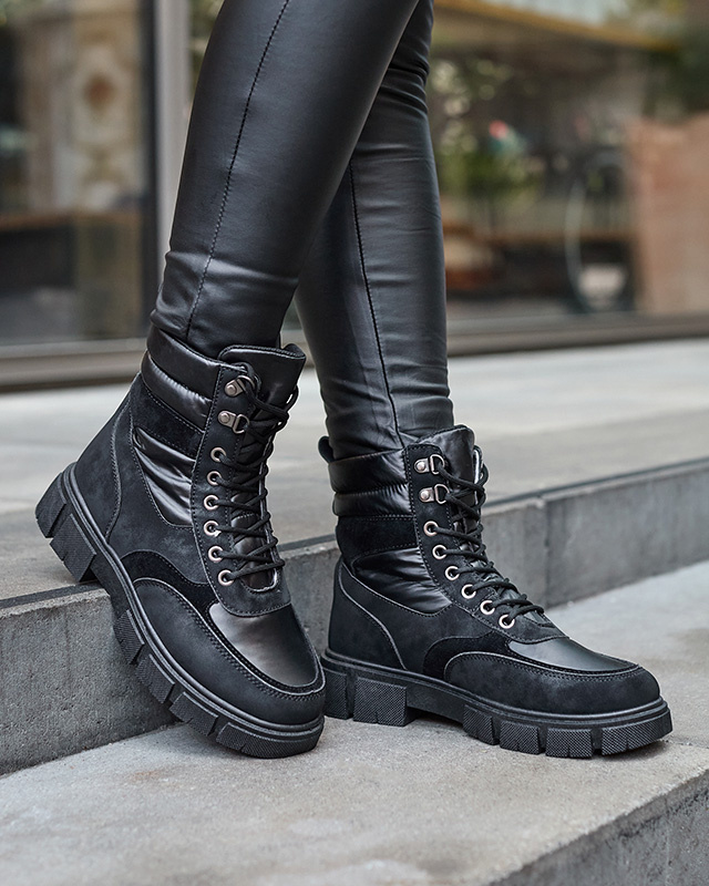Resti Black women&#039;s insulated trapper boots Kasemi- Footwear