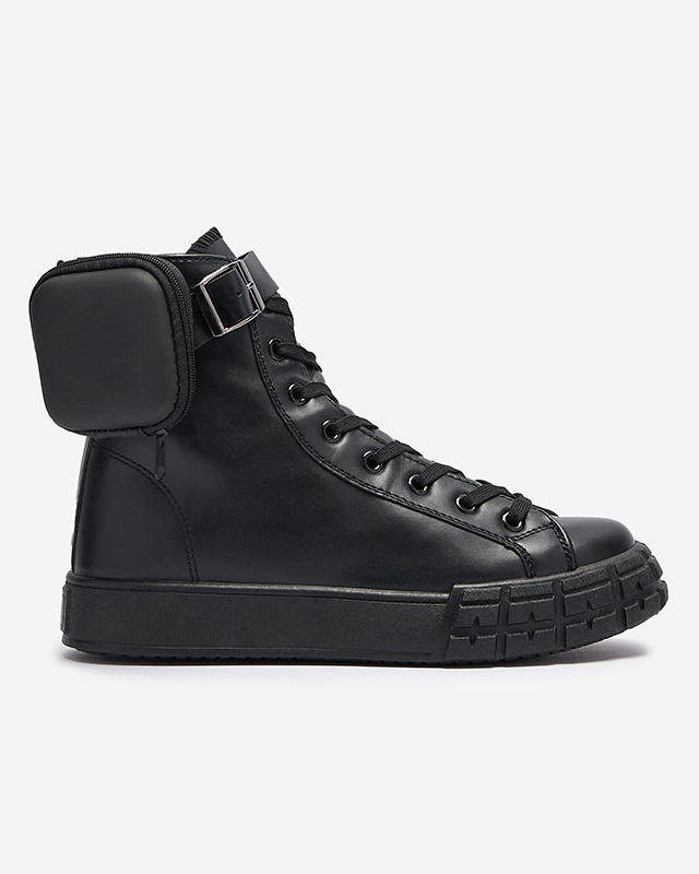 Resti Black women's sport shoes with pouch Efiffe- Footwear
