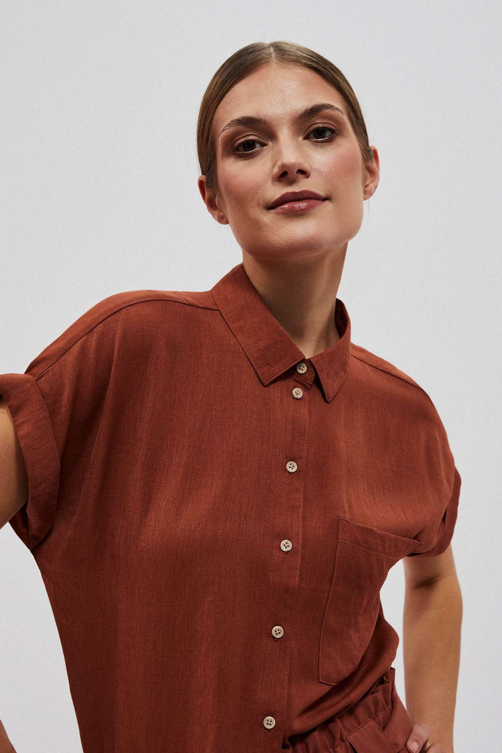 Marisse Women&#039;s Shirt L-Ko-4023 Brown